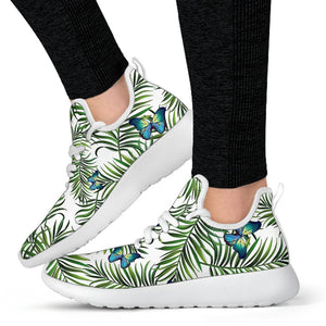 Tropical Butterfly Pattern Print Mesh Knit Shoes GearFrost