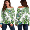 Tropical Butterfly Pattern Print Off Shoulder Sweatshirt GearFrost