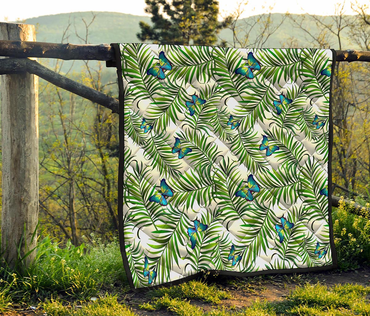 Tropical Butterfly Pattern Print Quilt