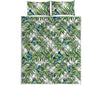 Tropical Butterfly Pattern Print Quilt Bed Set