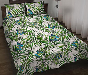 Tropical Butterfly Pattern Print Quilt Bed Set