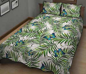 Tropical Butterfly Pattern Print Quilt Bed Set