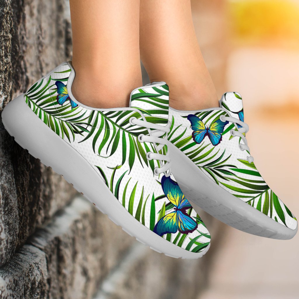 Tropical Butterfly Pattern Print Sport Shoes GearFrost