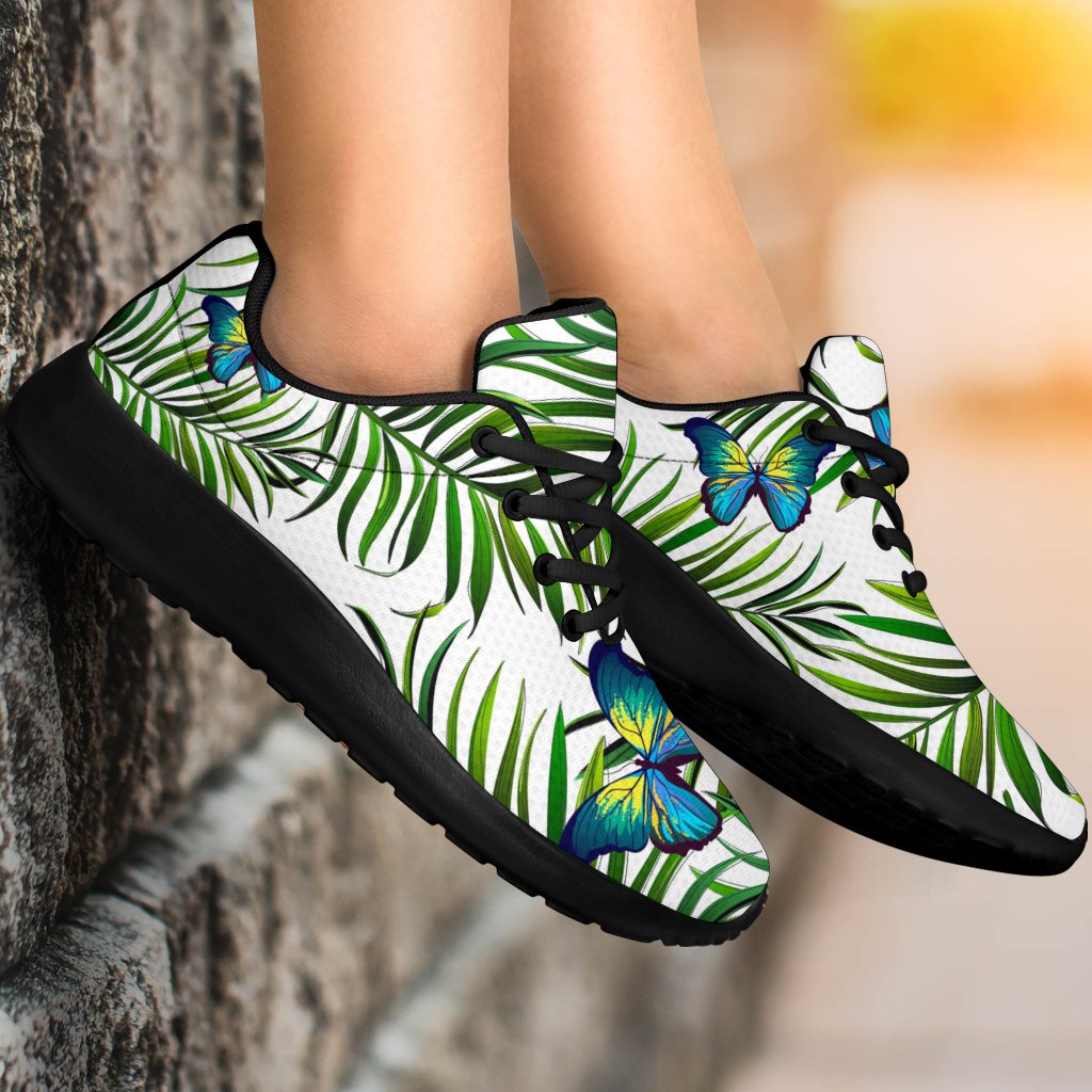 Tropical Butterfly Pattern Print Sport Shoes GearFrost