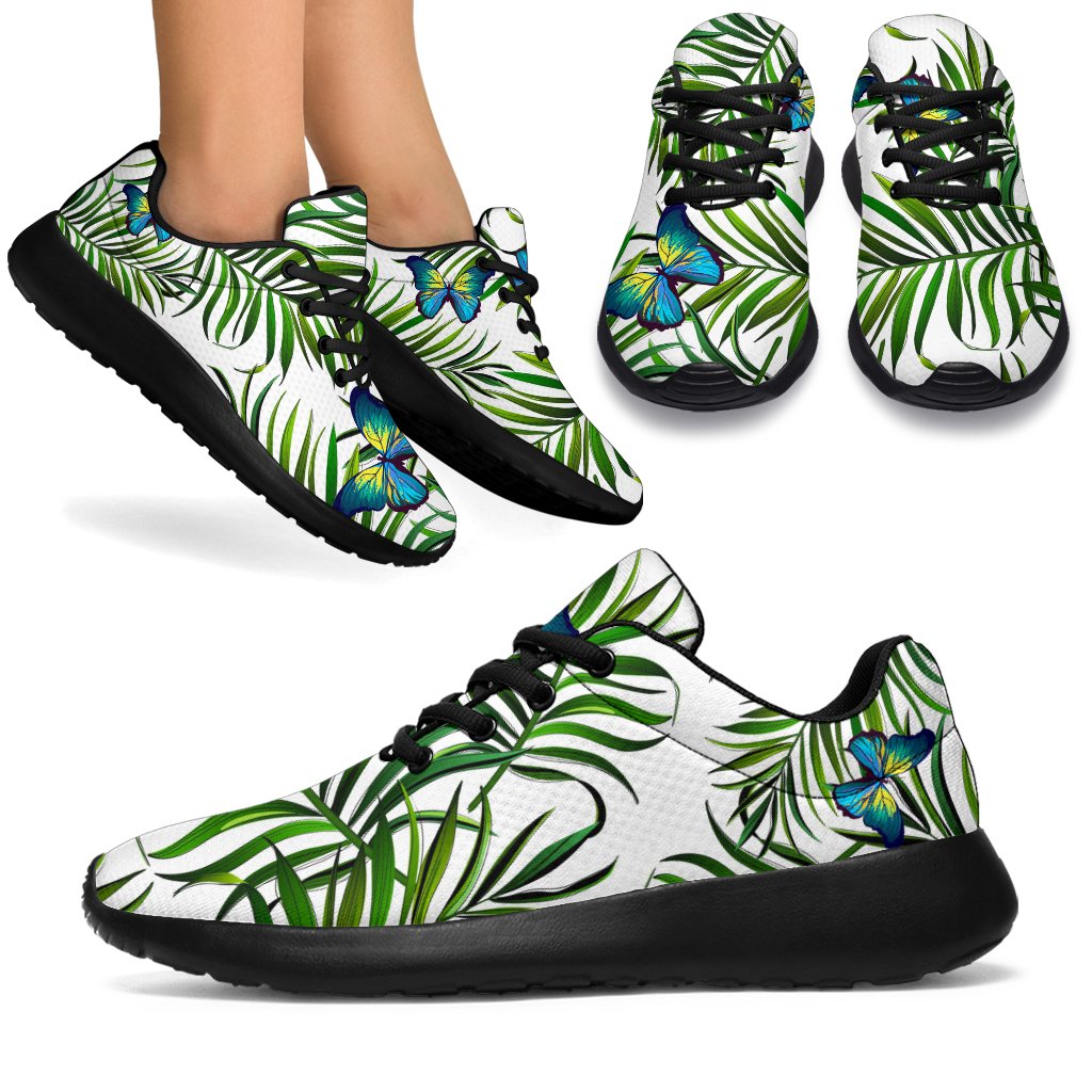 Tropical Butterfly Pattern Print Sport Shoes GearFrost