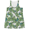 Tropical Butterfly Pattern Print Women's Racerback Tank Top