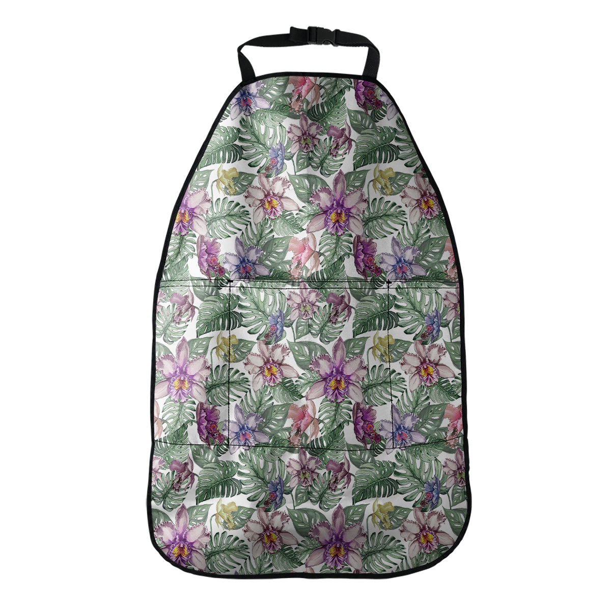 Tropical Cattleya Pattern Print Car Seat Organizers