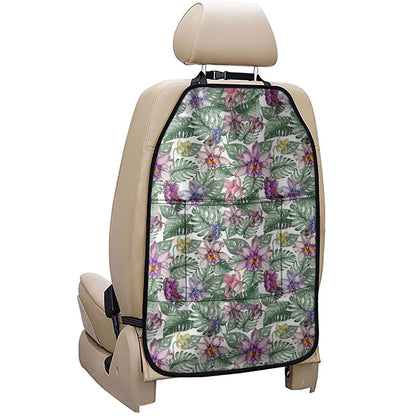 Tropical Cattleya Pattern Print Car Seat Organizers