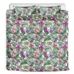 Tropical Cattleya Pattern Print Duvet Cover Bedding Set