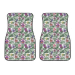 Tropical Cattleya Pattern Print Front Car Floor Mats