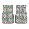 Tropical Cattleya Pattern Print Front Car Floor Mats