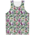Tropical Cattleya Pattern Print Men's Tank Top