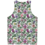 Tropical Cattleya Pattern Print Men's Tank Top