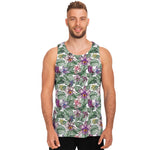 Tropical Cattleya Pattern Print Men's Tank Top