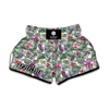 Tropical Cattleya Pattern Print Muay Thai Boxing Shorts