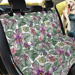 Tropical Cattleya Pattern Print Pet Car Back Seat Cover