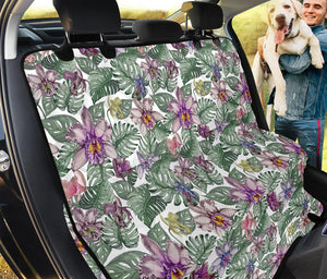 Tropical Cattleya Pattern Print Pet Car Back Seat Cover