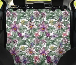 Tropical Cattleya Pattern Print Pet Car Back Seat Cover