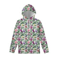 Tropical Cattleya Pattern Print Pullover Hoodie