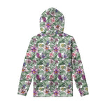 Tropical Cattleya Pattern Print Pullover Hoodie