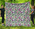 Tropical Cattleya Pattern Print Quilt
