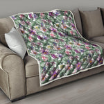Tropical Cattleya Pattern Print Quilt