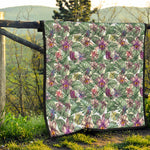 Tropical Cattleya Pattern Print Quilt