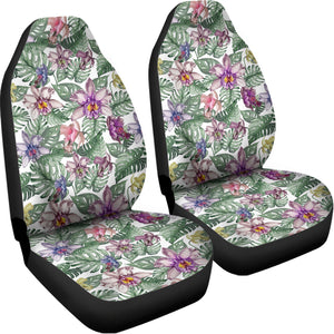 Tropical Cattleya Pattern Print Universal Fit Car Seat Covers