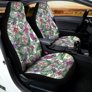 Tropical Cattleya Pattern Print Universal Fit Car Seat Covers