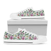 Tropical Cattleya Pattern Print White Low Top Shoes