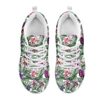 Tropical Cattleya Pattern Print White Sneakers