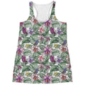 Tropical Cattleya Pattern Print Women's Racerback Tank Top