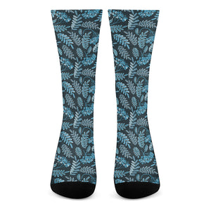 Tropical Denim Jeans Pattern Print Crew Socks