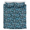 Tropical Denim Jeans Pattern Print Duvet Cover Bedding Set