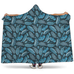 Tropical Denim Jeans Pattern Print Hooded Blanket