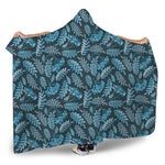 Tropical Denim Jeans Pattern Print Hooded Blanket