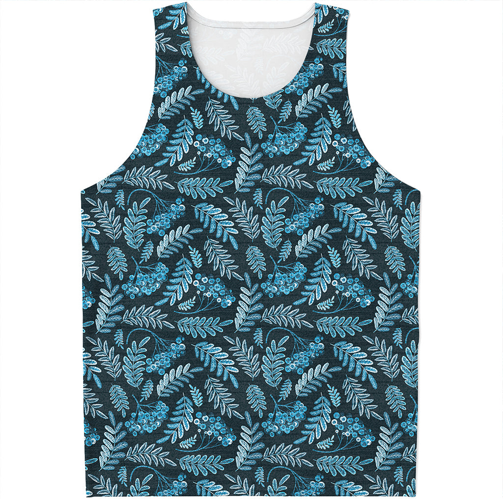 Tropical Denim Jeans Pattern Print Men's Tank Top
