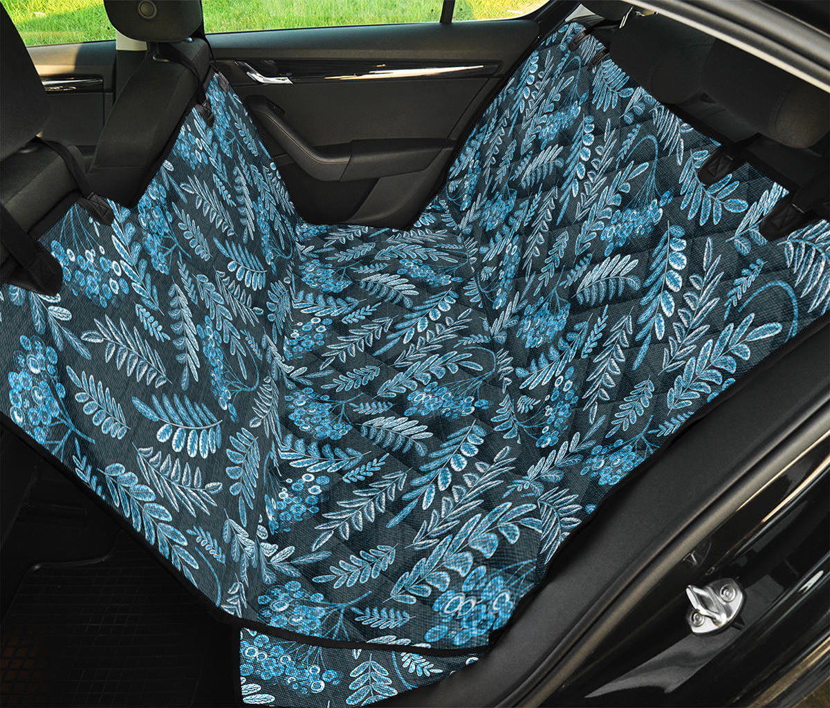 Tropical Denim Jeans Pattern Print Pet Car Back Seat Cover