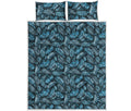 Tropical Denim Jeans Pattern Print Quilt Bed Set