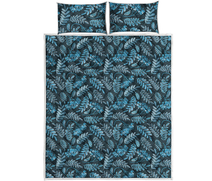 Tropical Denim Jeans Pattern Print Quilt Bed Set