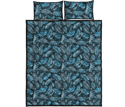 Tropical Denim Jeans Pattern Print Quilt Bed Set