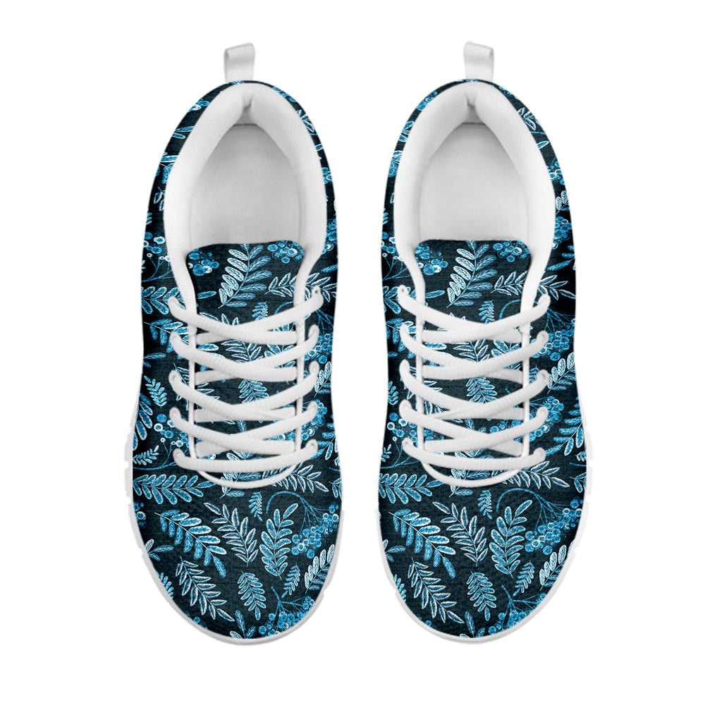 Tropical Denim Jeans Pattern Print White Sneakers