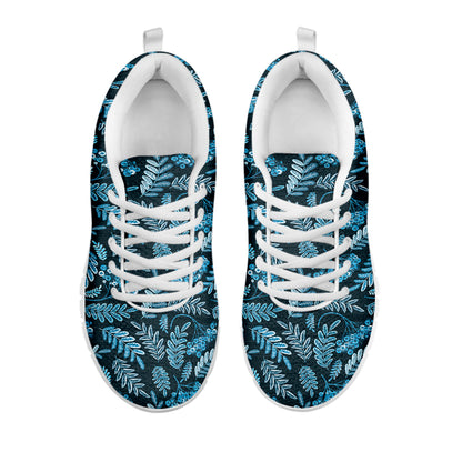 Tropical Denim Jeans Pattern Print White Sneakers