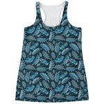 Tropical Denim Jeans Pattern Print Women's Racerback Tank Top