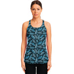 Tropical Denim Jeans Pattern Print Women's Racerback Tank Top