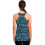 Tropical Denim Jeans Pattern Print Women's Racerback Tank Top