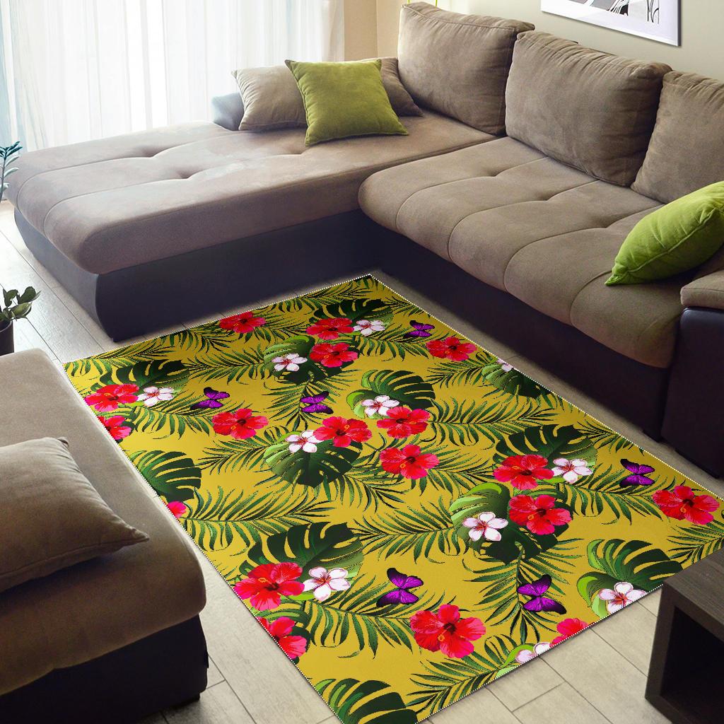 Tropical Exotic Hawaiian Pattern Print Area Rug GearFrost