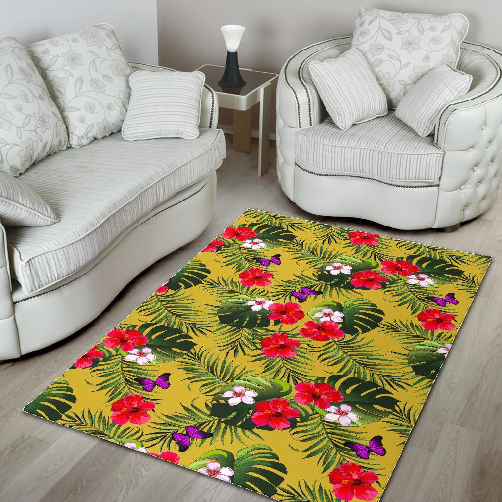 Tropical Exotic Hawaiian Pattern Print Area Rug GearFrost