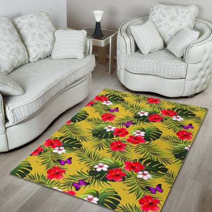 Tropical Exotic Hawaiian Pattern Print Area Rug GearFrost