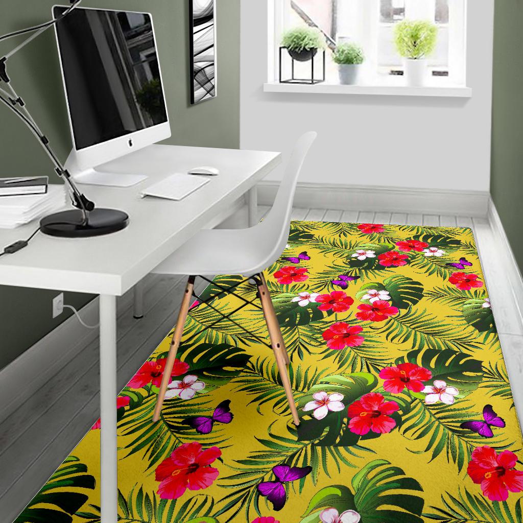 Tropical Exotic Hawaiian Pattern Print Area Rug GearFrost